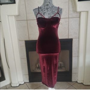 Burgundy Midi Dress
